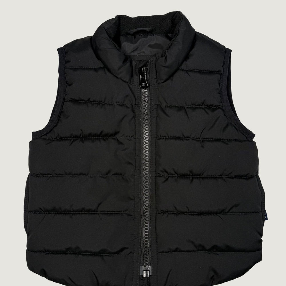 Baby Gap ColdControl Puffer Vest Black 6-12 Months Sleeveless Quilted Jacket